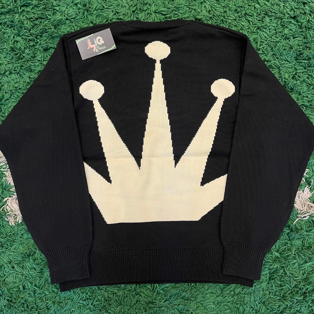 stussy bent crown sweater black