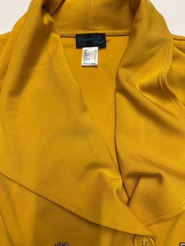 CREATION L @ Kaleidoscope Mustard Floral Jacket UK 14 (ccc253) - Picture 4 of 8