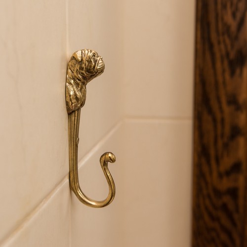 Pug. A charming brass dog leash holder. Choose your breed - Picture 4 of 14
