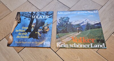 2 x VOLKER - ade nun zur guten nacht + denn im wald  da sind die räuber 7'' Vinyl