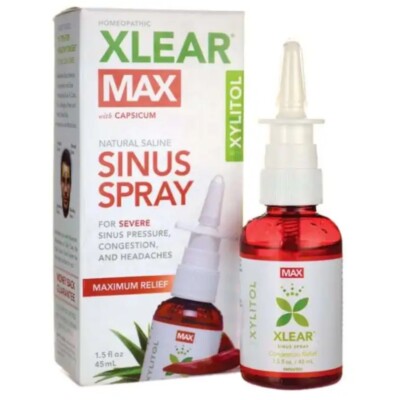 (3 Pack) Xlear Saline Sinus Nasal Spray Max Relief pharmacy Fresh New Stock