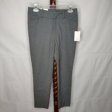 A New Day women's size 2R pants gray heather zip skinny ankle stretch NWT