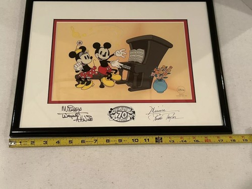 SIGNED DISNEY SERICEL "MUSIC TO MY EARS" MICKEY & MINNIE MOUSE LIMITED ED W/ COA - Picture 12 of 12