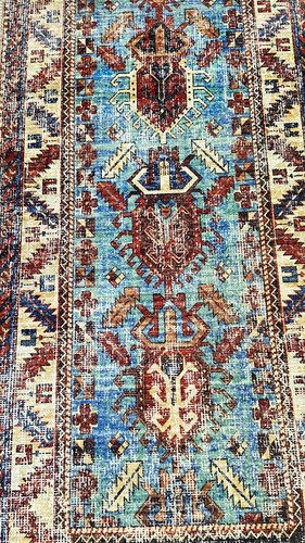 Printed Small Rug, 2.3x5 ft Washable Rug, Non-Slip Rug, Oriental Pattern Rug - Picture 4 of 10