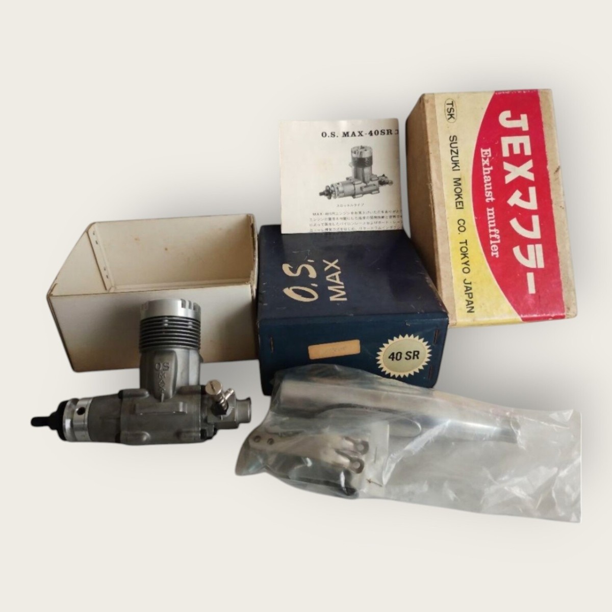 OS Engine 40SR JEX R/C Engine with Muffler - 1.65PS, Pylon