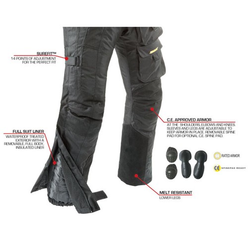 Joe Rocket Survivor Waterproof Textile Street Motorcycle Suit - Pick Size/Color - Picture 6 of 12