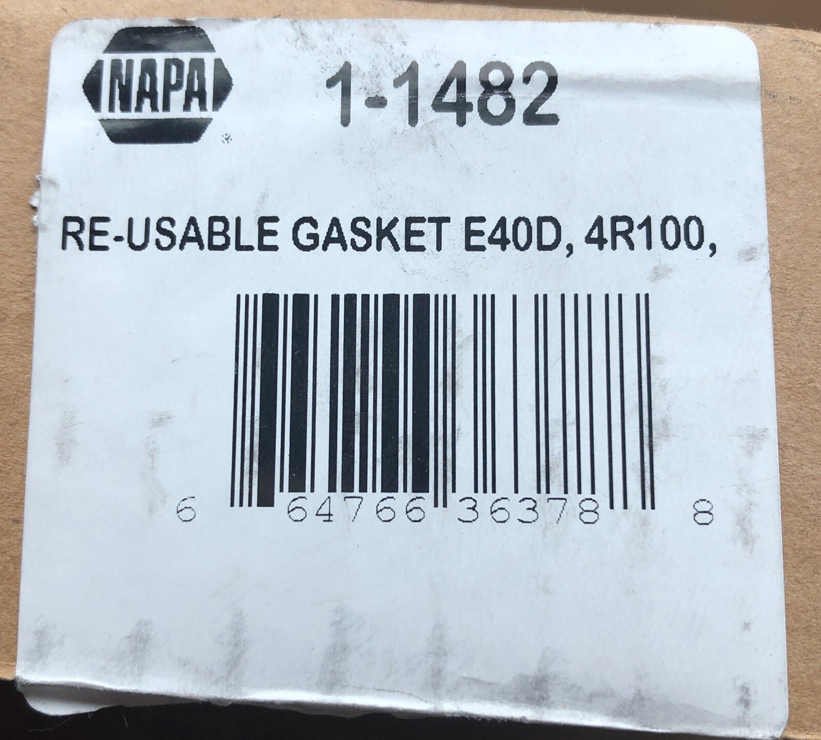 NAPA 11482 AUTOMATIC TRANSMISSION GASKET OIL PAN RUBBER COATED METAL
