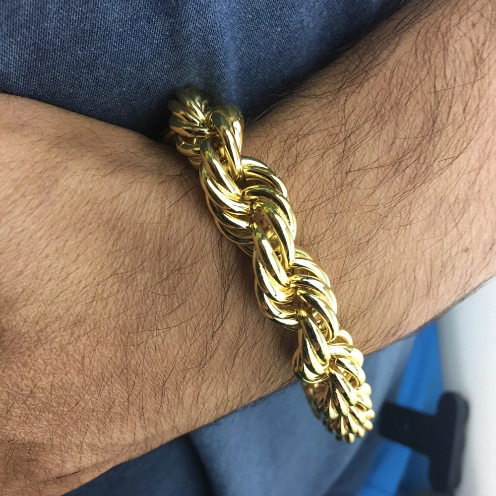 Rope gold store bracelet mens