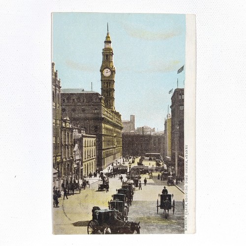 Australia Postcard, Sydney, Martin Place, Horse Carriage, 1900 Vintage