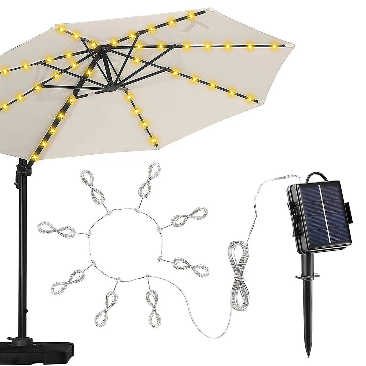 Solar led umbrella lights hotsell