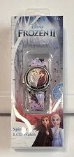 Children’s Disney Frozen II Elsa Ana Spinner LCD Digital Watch New 6+