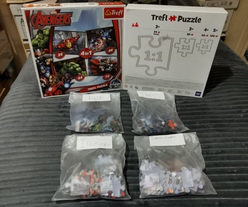 Marvel Avengers 4 Puzzles in 1, by Trefl. Puzzles Have 35, 48, 54 & 70 pieces. - Picture 3 of 3