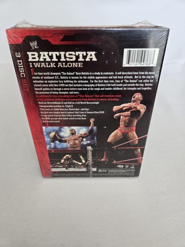 BRANDNEU! WWE BATISTA: I WALK ALONE (DVD, 2009, 3-Disc Set) - SEALED! OOP - Bild 2 von 2