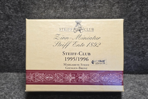 Vintage Steiff Club Geschenk 1995/96 Zinn Ente Handarbeit in OVP - Bild 2 von 7