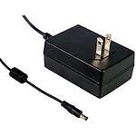 Mean Well GST25U12-P1J AC/DC Adapter - Wall Mount - 25 Watts: 12V 2.08A - N...