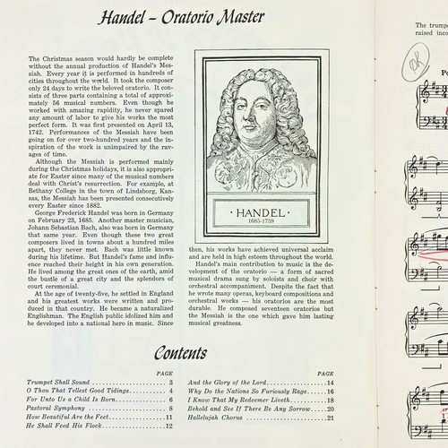 Handel's and Messiah A Set Of Piano Pastels Book by John W. Schaum 1966 Vintage - Picture 4 of 12