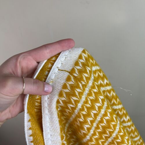 TIE RACK London Yellow White Metallic Thread Throw Blanket FRANCE RARE - Picture 7 of 7