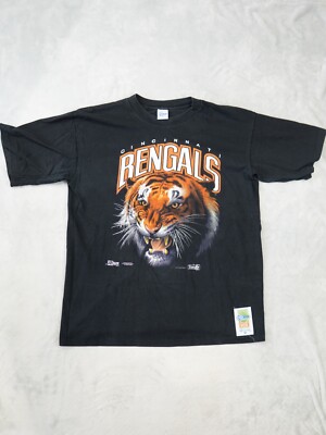 NFL Cincinnati Bengals T-Shirt Salem Sports Herren XL schwarz 1992 Vintage 90er