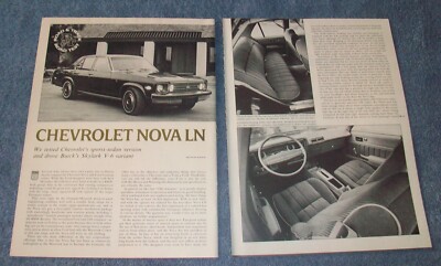 1975 Chevy Nova LN Sports-Sedan Vintage Road Test Info Article