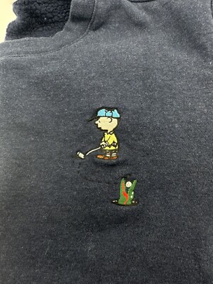 Lacoste Peanuts Charlie Brown Crewneck Sweatshirt Blue Mens (3) Small Golf Japan