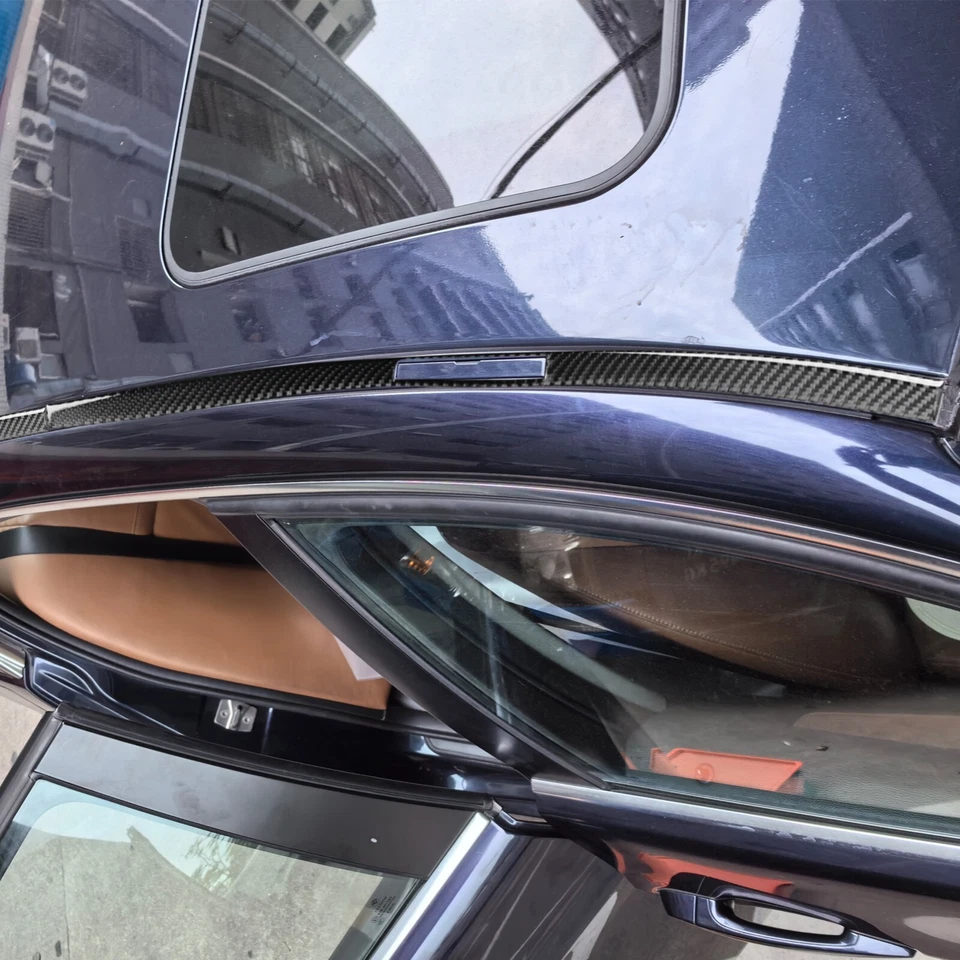 4Pcs Real Carbon Fiber Car Roof Side Cover Trim For BMW 3 Series M3 E90 2005-12 — 第 3/4 张图片