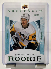 2022-23 UD Artifacts rookie redemption Emerald /99 Samuel Poulin #223 RC card. rookie card picture
