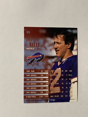 Fleer Football #35 Jim Kelly Bills 1995 - Foto 2 di 2