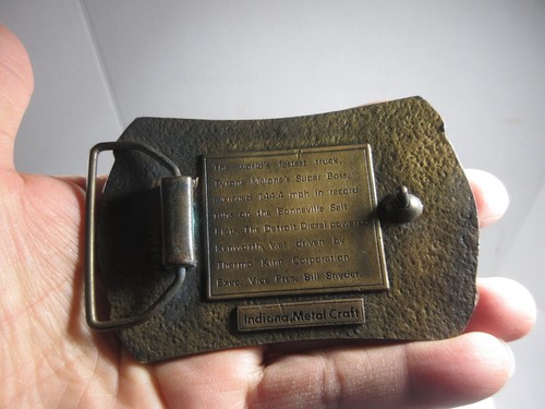 vintage Thermo King Super Boss truck brass Indiana Metal Craft belt buckle - Picture 3 of 7