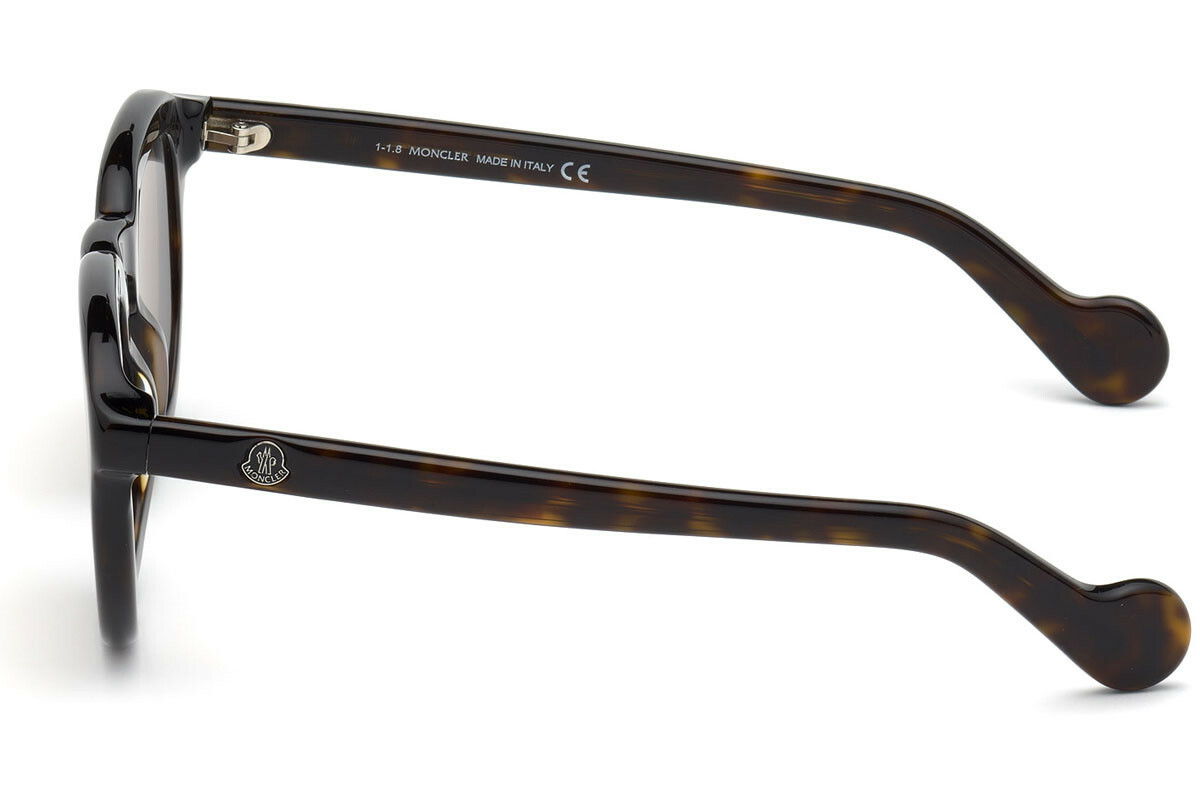 Moncler ML0079 52J Tortoise Bold Round Plastic Sunglasses Moncler ML0079 52J Tortoise Bold Round Plastic Sunglasses