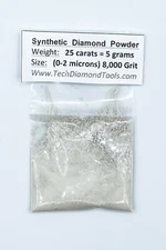 TechDiamondTools Diamond Powder 8.000 Grit 0-2 Microns, 25 cts = 5 Grams