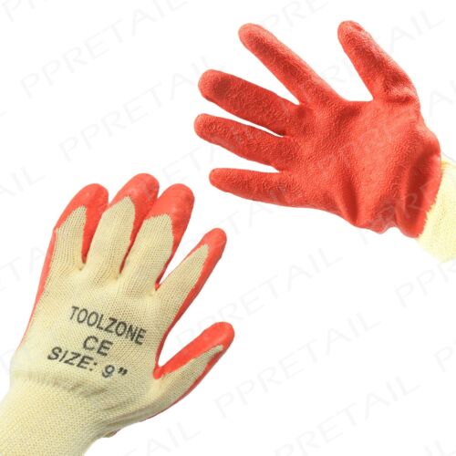 Quality Medium Latex Coated Gloves +EXTRA HAND PROTECTION+ Gardening/Building - Picture 1 of 2
