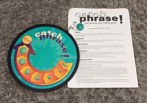 Vtg. 1994 Catch Phrase Game Board & 1 Movers Replacement Game Pieces