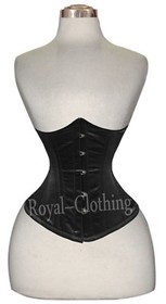 Heavy Duty 26 Double Steel boned Tight Lacing Under Bust Satin Corset 450-S