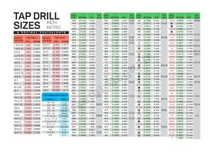 Metric Drill Conversion Chart