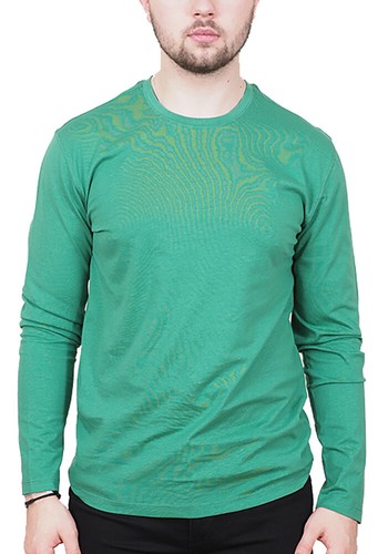 Mens Long Sleeve Cotton T-Shirt Regular Fit Crew Neck or Henley Top Lounge Work - Picture 35 of 72