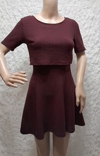 RBF 40/ Robe Style Tailleur  Coupe Patineuse Bordeaux DIVIDED H&M T XS / 34