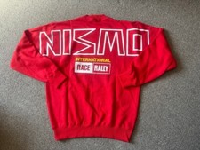 NISMO Old Logo International Race Rally Sweater Large Red JDM Nissan Vintage 90s