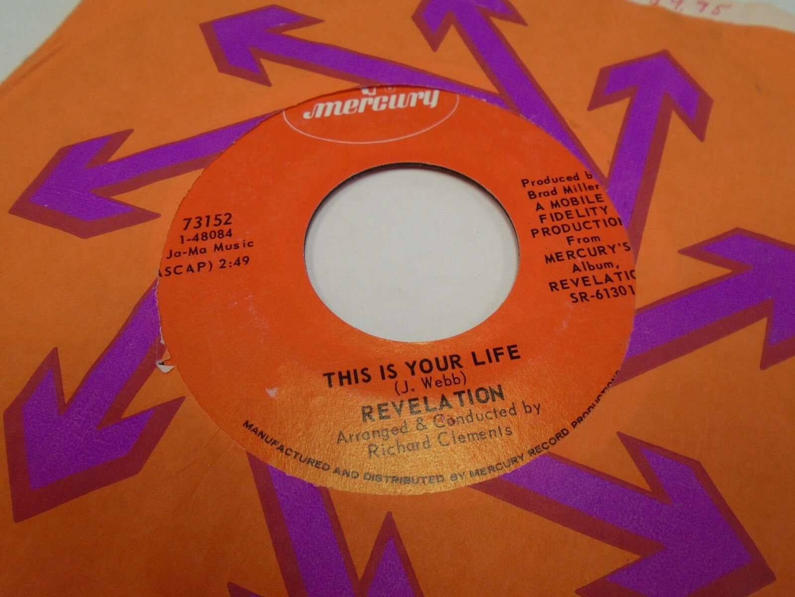 Revelation This Is Your Life / Paper Chase 45 rpm Mercury Records EX Soul