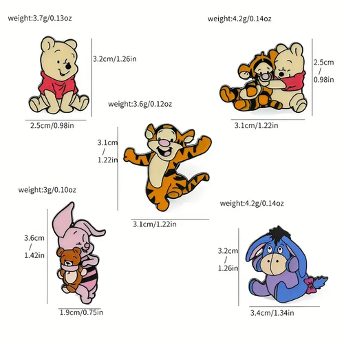 Cartoon Baby Piglet Enamel Hat Lapel Pin - New - Picture 2 of 2