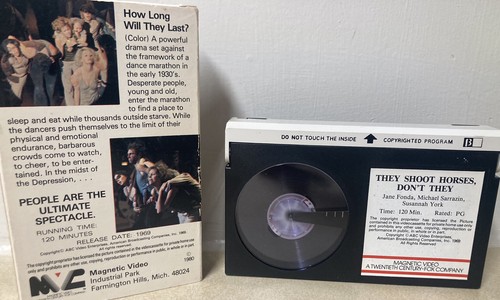 They Shoot Horses Don't They? Beta Cassette Tape Movie 1980 Magnetic Jane Fonda - Picture 2 of 9