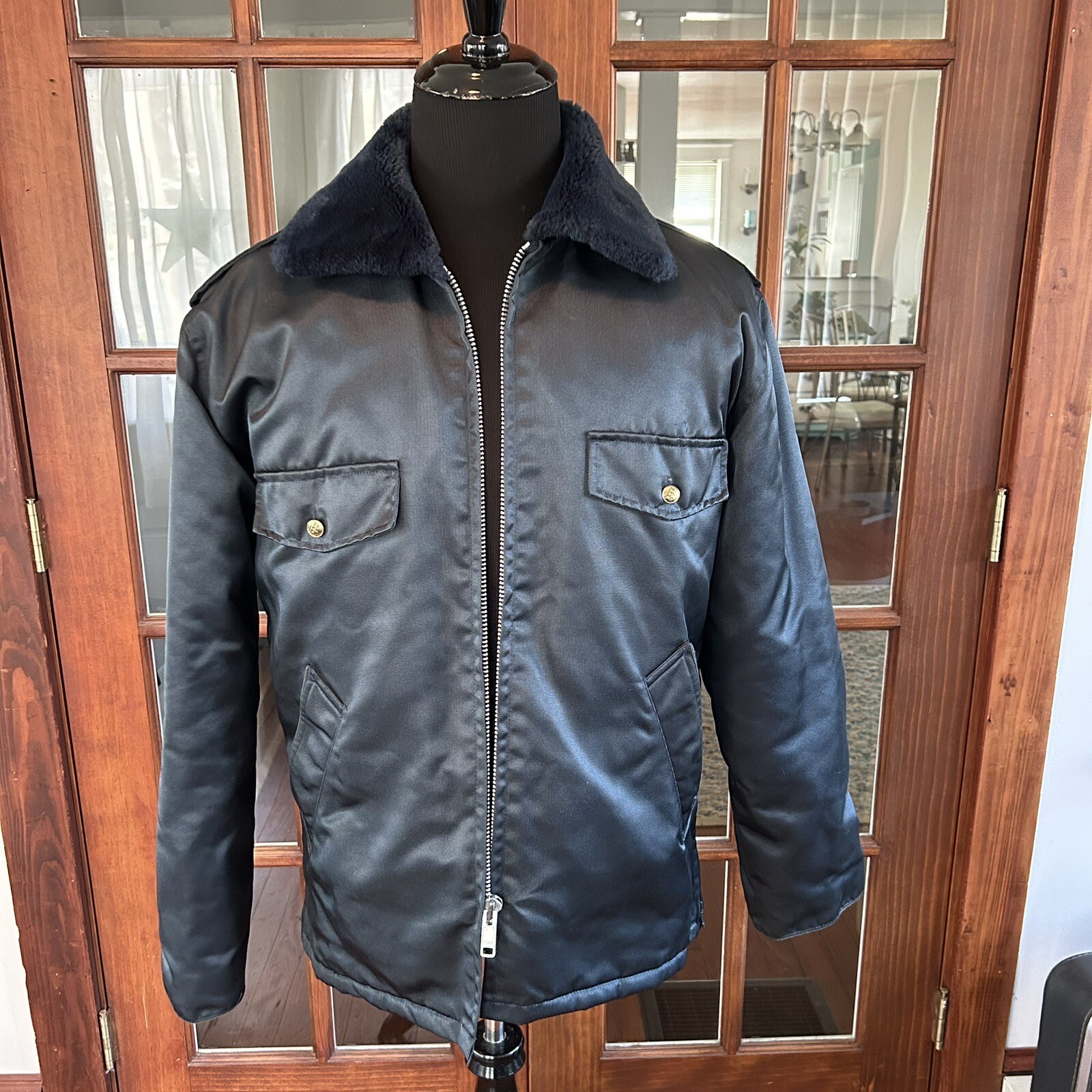 Vintage 1980's CPP Security Service Quilted Bombe… - image 3