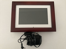 VIEWSONIC DIGITAL 7  PHOTO FRAME VFD724W-11 CHERRY WOOD TESTED WORKS 