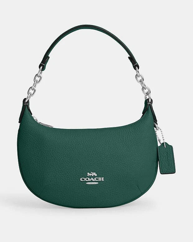 Bolso Coach Mini Payton Nuevo con Etiquetas - CN011 Verde Esmeralda/SV Cuero Guijarro Refinado
