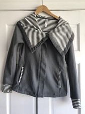 Kyodan Athletic Yoga Jacket Gray Thumbholes Womens Petite Small