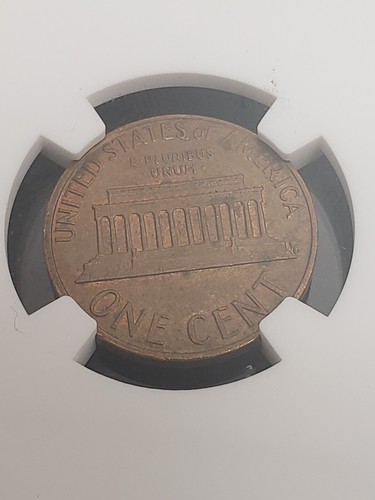 1973 NGC Mint Error MS62 BN Obverse Misaligned Die Lincoln Memorial Cent 1c - Picture 4 of 5