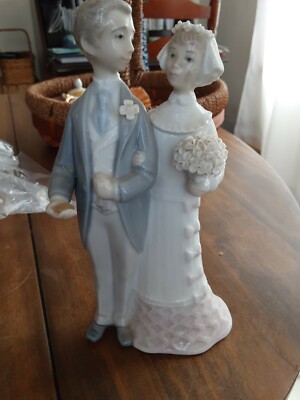 Lladro Wedding Bride & Groom 4808 porcelain figurine retired READ