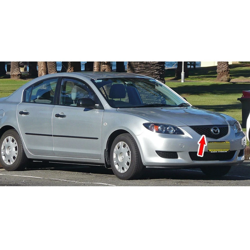 04-06 适合 MAZDA 3 1th Maxx 5DR 前格栅哑光黑色框架 + 钢网 — 第 3/4 张图片