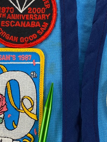 Vintage Good Sam Club Member Souvenir Patch Collection Vest Size L Pins Samboree - Picture 8 of 24