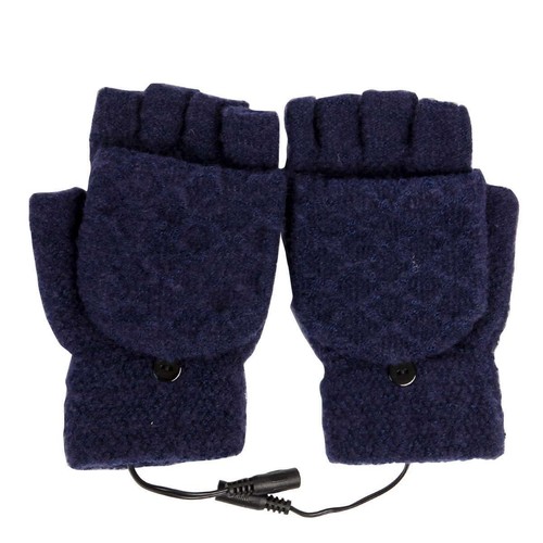 USB Electric Rechargeable Mitten Heated Glove Full & Half Finger-Warmer Winter - Picture 12 of 16