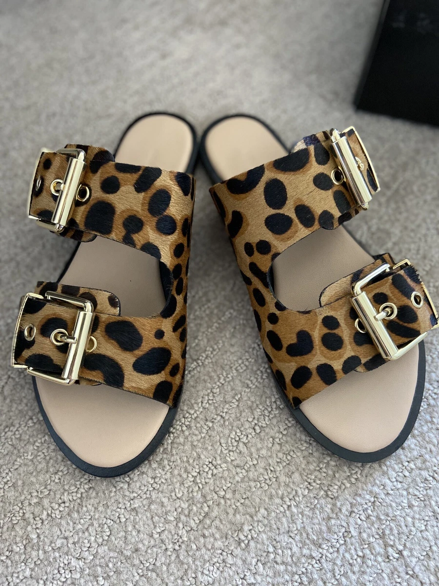 Country Road Elsa Buckle Slide Size 36 leopard eBay